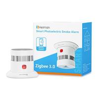 Heiman Detector de humo Smart HS1SA-E Plus, requiere Zigbee 3.0 Hub, certificado DBI RoHS, detector de incendios con soporte magnético, compatible con ZHA y Z2M para Home Assistant