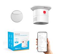 Heiman Mini Detector CO Zigbee, Batería 7 Años, HS1CA-E PLUS | Sensor Figaro avanzado, control CO y temperatura en HA, compatible Home Assistant ZHA/Z2M, Cert. EN 50291, Requiere Hub
