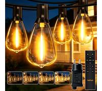 HeiPard Cadena de luces LED para exteriores, 20 m - 30 + 2 ST38, con mando a distancia, temporizador y regulable, resistente al agua, para jardín, cenador, terraza, balcón, bodas, fiestas
