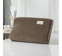 HEIYA Funda de Almohada de algodón con Espuma viscoelástica, Funda de Almohada ortopédica de látex, Funda Protectora para Almohada para Dormir, Funda de Almohada, Color Puro