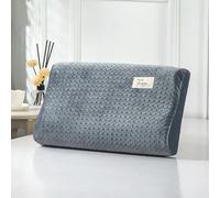 HEIYA Funda de Almohada de algodón con Espuma viscoelástica, Funda de Almohada ortopédica de látex, Funda Protectora para Almohada para Dormir, Funda de Almohada, Color Puro