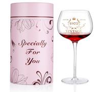 Hejo Copas de Vino Personalizadas, Regalos de Cumpleaños Número 50, Estuche de Regalo Incluido, Copa de Cristal Grabada 1975, Regalos para Cumpleaños Amigos para Conmemoración, Aniversario, Fiesta