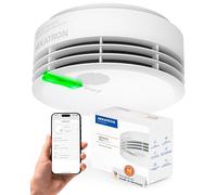 Hekatron Genius Plus Edition 2021 - Detector de Humo con Pilas y Pegatinas - En Blanco