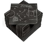 HEKU 100 servilletas, 3 capas, 33 x 33 cm, absorbentes y prácticas, fabricadas en Europa, ideales para bodas, aniversarios y ocasiones especiales, fiesta de fútbol