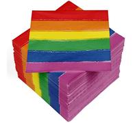 HEKU 100 servilletas de 3 capas, 33 x 33 cm, arcoíris, absorbente y práctico embalaje, ideal para bodas, aniversarios y ocasiones especiales