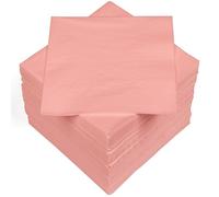 HEKU 100 servilletas monocromáticas, 3 capas, 33 x 33 cm, calidad uniforme para eventos y gastronomía, práctico paquete de 5 unidades, muy absorbente y elegante, rosa