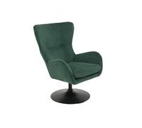 Hela Tische, Samos - Sillón de Pana (Respaldo Alto, Estructura giratoria 360°, 70 x 81 x 96 cm), Color Verde
