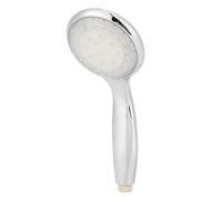HELEVIA Cabezal de Ducha LED con Indicador de Temperatura Portátil, | Plástico ABS, Acabado Galvanizado, Rosca Hembra de 20 Mm, sin Baterías, Boquilla de Ducha, Luces Verdes, Azules y Rojas