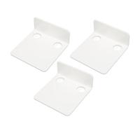 HELEVIA Estante de Pared para Cámaras de Seguridad Pequeñas, Estante Flotante Acrílico con 6 Clips para Cables y 10 Cintas para Cámaras de Interior y Altavoces, 3 uds. (Blanca)