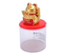 HELEVIA Gato de la Suerte Feng Shui con Energía Solar, Estatua de Maneki