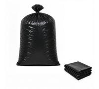 HELGUEFER - Saco Grande 120x160 cm Negro, Pack 5 Unidades | Sacos Polietileno, Amplios, Resistentes, Galga 300 | Ideal para Jardín, embalaje y Almacenamiento de Gran Volumen