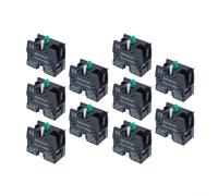 Helilyco 10 interruptores de botón de 10 A, contactos auxiliares de cobre | Para XB2 BE101C NO BE102C Tamaño de agujero de 22 mm