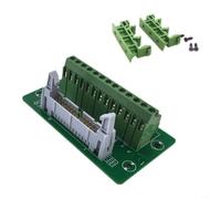 Helilyco Adaptador eléctrico del verde del conector del soporte del carril del estruendo del bloque de terminales de IDC 2