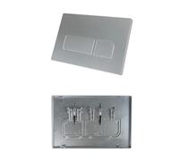 Helilyco Botón de descarga de inodoro para Geberit 01 20 30 50 UP300 UP320, para panel de botón de descarga doble, ABS para pieza de repuesto, color plateado