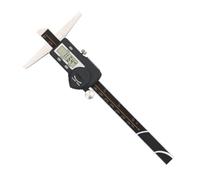 Helilyco Calibrador digital de profundidad Vernier, medidor digital electrónico, acero inoxidable IP54 impermeable, pantalla LCD con salida de datos USB, mecanizado de resolución de 0.01 mm y uso