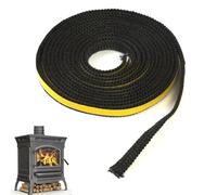 Helilyco Cinta adhesiva para juntas de chimenea de 4 m x 10 mm x 2 mm, autosellante, para puertas, estufas, hornos, juntas de expansión, algodón, resistente al calor