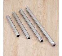 Helilyco Cromado pulido para tubo de extensión de ducha de acero inoxidable, brazo elevador ajustable G1/2 que convierte la ducha de mano a lluvia de 8 pulgadas