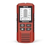 Helilyco Escáner de pared de mano, detector de metales con pantalla LCD, sensor multifunción 6 en 1, detección de cables de CA de madera y metal en paredes, suelos y techos