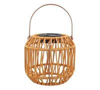 Helilyco Faroles solares para exteriores, elegantes luces colgantes de ratán de imitación con protección IP65 impermeable para jardín, patio, porche, para encendido/apagado automático