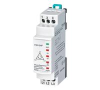Helilyco FKV-24F - Relé de falla de fase de 3 x 380 V CA con protección contra sobretensión/subtensión y asimetría, color blanco