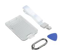 Helilyco Funda de PC con soporte magnético y cordón para plaud para nota/para grabadora de voz Pro AI, transparente, gris, negro