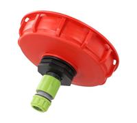 Helilyco IBC - Tapa de plástico para tapa de tanque con conector de inyección de agua de 12 mm, adaptador de tapón de tapa naranja para accesorios de válvula de bolsa, 6.42 pulgadas