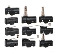 Helilyco Interruptor de tope mecánico SPDT 10A Corriente nominal (LXW5-11G1 | Corriente nominal de 10 A, voltaje AC380V/DC220V, actuador de émbolo de empuje, configuración SPDT, grado industrial