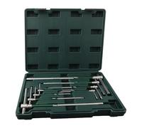 Helilyco Juego de 8 llaves en forma de T, 6150 para llave deslizante hexagonal interior de acero inoxidable con mango giratorio, kit de llaves de 2-10 mm para reparación de motocicletas