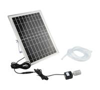 Helilyco Kit de bomba de agua solar con panel de 10 W, bomba sumergible de fuente de 240 l/h, estanque de peces, acuario jardín, sistema de circulación de 9 V CC con soporte y tubo de 2 m