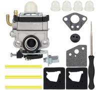 Helilyco Kit de carburador compatible con GX22 GX31 FG100 HHE31C HHT31S UMK431, 16100-ZM5-803 16100-ZM5-A95, montaje completo con juntas y para líneas de combustible 4 herramientas de jardín