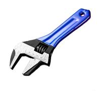 Helilyco Llave compacta ajustable de 6/8 pulgadas, llave corta de acero al carbono antideslizante para áreas confinadas, instalación de grifos, herramientas de fontanería para el hogar (8 pulgadas)