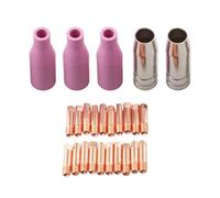 Helilyco MIG - Kit de soldadura para antorcha compatible con MB15 15AK 14AK para HITBOX MIG200 MIG250, 0.8 mm 1.0 mm, juego de boquillas de gas