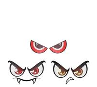 Helilyco Paquete de 2 o 3 pegatinas reflectantes para robot cortacésped, calcomanías faciales de dibujos animados para robótica para aspiradora, parches de seguridad al aire libre para personalizar