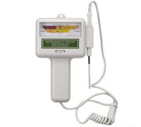 Helilyco Probador electrónico portátil de la calidad del agua del PH para la piscina, mantenimiento del agua del balneario con 11.5317cm, 1.2-1.7ppm, detector portátil blanco del pH del agua del ABS