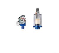 Helilyco Regulador de presión de filtro de aire para COMBO, compresor en línea NPT de 1/4 pulgadas con calibre, trampa de humedad para herramientas neumáticas de pulverizador de pintura, elemento de