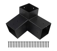 Helilyco Soportes de pérgola para postes de 4 x 4 para techo inclinado, versión de montaje en pared para porche y cenador (derecha 15°)