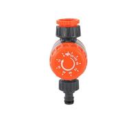 Helilyco Temporizador de riego mecánico, controlador de riego de jardín sin batería con 360 grados para esfera, adaptador de grifo de manguera a prueba de fugas de 1/2 3/4 1 pulgada, color naranja