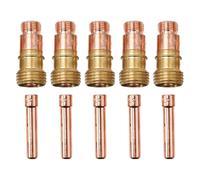Helilyco TIG - Juego de 10 piezas para lentes de gas y pinzas de 3/32 pulgadas, 2,4 mm, compatible con linternas WP-17 WP-18 WP-26