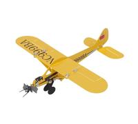 Helilyco Veleta de avión, metal soldado a mano, dirección del viento para brújula con revestimiento antioxidante, valla amarilla para decoración de jardín, 20 x 18 cm
