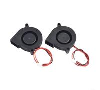 Helilyco Ventilador turbo de aleación con rodamiento de aceite 5015 | Doble voltaje 12 V/24 V, diseño centrífugo, flujo de aire concentrado, eliminación eficaz del calor, juego de 2 piezas