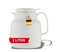 Helios Mondo - Jarra de vacío de plástico, plástico, Blanco, 1.0 Litre