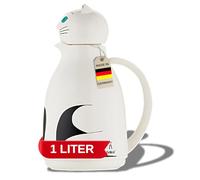 Helios Thermo-Cat - Jarra térmica de plástico con cierre de rosca (1 L), color blanco