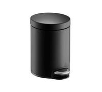 helit H2403695 - Papelera de pedal "la silenciosa" 20 L, negra | Cubo de basura con tapa de cierre suave, pedal y cubo interior extraíble