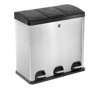 helit H2405200 - Sistema de separación de residuos, el separador, 3 x 20L - acero inoxidable, papelera, cubo de basura