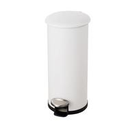 Helit H2406605 - Cubo de basura el zinc 20 litros, cubo de basura blanco, cubo de pedal, papelera