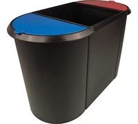 Helit H6103597 - Papelera „The Triple“ de 3 Compartimentos