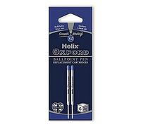 Helix Oxford Premium - Recambio para bolígrafo (2 unidades, tinta azul)