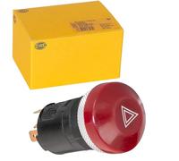HELLA 6HF 003 916-031 Interruptor intermitente de aviso - Accionamiento por presión - 12V - Montaje - Halógena - iluminación interruptor: rojo - con bombilla