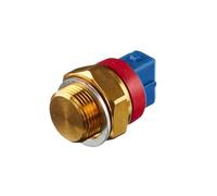HELLA 6ZT 007 836-021 Interruptor de temperatura, ventilador del radiador - 12V - 3polos - Conector plano - atornillado - Salida doble/Contacto de cierre - Marca color: rojo