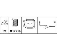 HELLA Interruptor, piloto de marcha atrás para FORD: Fiesta, Focus, C-Max, Mondeo, Puma, Ka, Fusion, Ecosport, Courier (Ref: 6ZF 010 965-031)